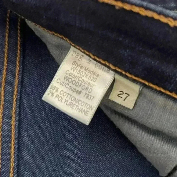 Rag & Bone Skinny Jeans - Dark Wash (Woodford) - Size 27 - Picture 7 of 7